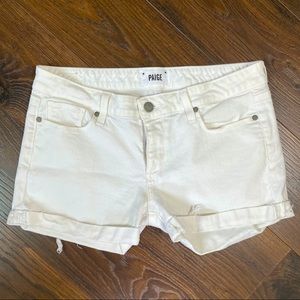 PAIGE jimmy jimmy denim shorts size 28 white